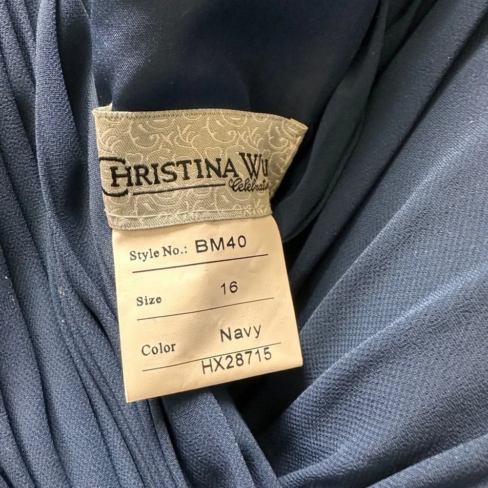 Christina Wu Deep Blue Maxi Dress - Picture 8 of 9